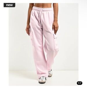 Zumiez Ninth Hall Fundamentals Koa Pink Tulle Cargo relaxed sweatpants
